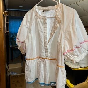 Lightweight Blouse Rainbow Trim